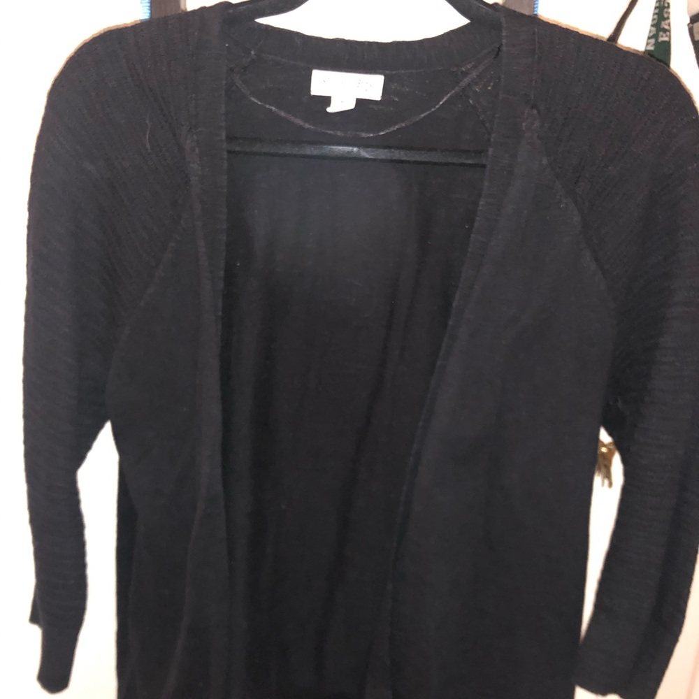 Black 3/4 sleeve cardigan
